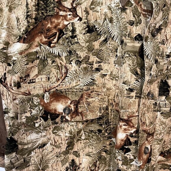 RedHead Men Shirt Size M Hunting Embroidery Outdoor Western Y2K Camo Button Down - Picture 5 of 13